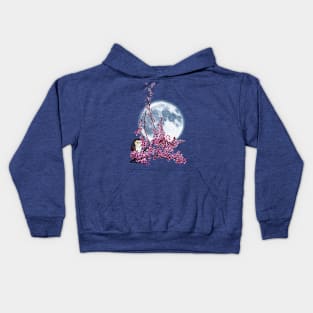 Owl in Plum Tree Kids Hoodie